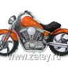 Машинки Шар фигура Мотоцикл оранжевый 1207-1637