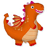 Динозаврики Шар фигура Дракон, оранжевый 1207-4321