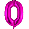  Шар цифра "0", 101см Fuchsia 1207-2975