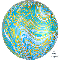 Мрамор Шар 3D СФЕРА 40см Мрамор BlueGreen 1209-0325
