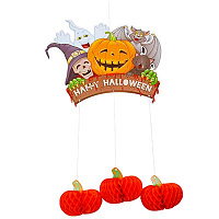 Вечеринка Хэллоуин Подвеска Happy Halloween Тыквы 40х30см 1501-5803