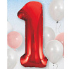Цифры и числа Шар цифра "1", 101см Red 1207-2986