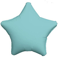 Голубая Шар Звезда 45см Cатин Aquamarine 1204-1225