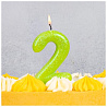 Свеча -цифра Блеск "2" 7,6 см