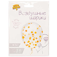 Золотая Шарики с конфетти Круги золотые 1111-0984