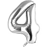 Цифры и числа Шар цифра "4", 101см Silver 1207-2959