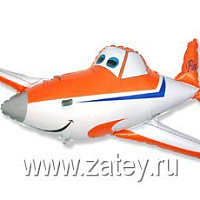 Самолётики Шар фигура Самолет оранжевый 1207-1634