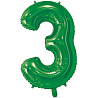 Цифры и числа Шар цифра "3", 66см Green 1207-4881
