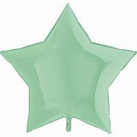 Элегантная Вечеринка Шар ЗВЕЗДА 91см Пастель Matte Green 1204-0897