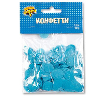 Голубая Конфетти Круги тишью Голубые 10 гр 1501-4080