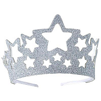 Серебряная Ободок Корона Звезды серебро блеск 1501-6255
