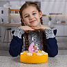 Свеча-цифра "6" Маша Сердца 7,5 см