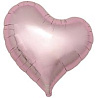 Розовая Шар Сердце изгиб 45см Met Light Pink 1204-1695