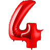 Цифры и числа Шар цифра "4", 101см Red Италия 1207-2081