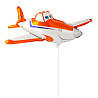  Фигура мини Самолет оранжевый 1206-0672