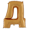 Буквы Шар БУКВА "Д", 101см Gold 1207-1678