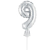 Цифры и числа Цифра-топпер 9 5" Silver 1502-4547