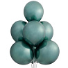 Шары 30см хром зеленые Весёлая Затея