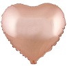 Розовое Золото Шар СЕРДЦЕ 45см Металлик Rose Gold 1204-0719