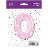 Шарик цифра "0", 101см Pink