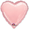 Розовая Шарик 45см сердце металлик Pearl Pink 1204-0040