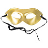 Вечеринка Хэллоуин Полумаска золотая пластиковая 1501-6920