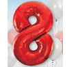 Цифры и числа Шар цифра "8", 101см Red 1207-2993