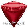  Шар 3D АЛМАЗ без рис. 43см Металлик Red 1208-0296
