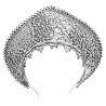 Цветы Любимым Кокошник-Ободок пайетки серебряный 1501-7100