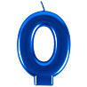 Синяя Свеча -цифра "0" Синяя, 8 см 1502-6104