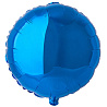  Шарик 18" круг металлик Blue 1204-0089