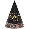 Новый год Колпак Happy New Year конфетти 23см 1501-6069
