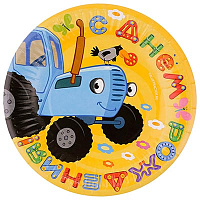  Тарелка С ДР Синий Трактор 18см 6шт 1502-6981