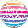  Шар BUBBLE 56см HB Радуга Омбре Полосы 1202-3234