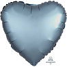  Шар СЕРДЦЕ 45см Сатин Steel Blue 1204-0634