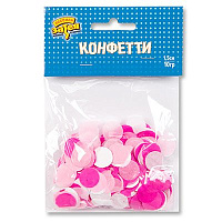 Розовая Конфетти Круги тишью ассорти Розовое 10г 1501-4087