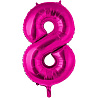  Шар цифра "8", 101см Fuchsia 1207-2983