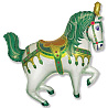  Мини Фигура Лошадь цирковая зеленая 1206-0541