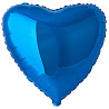 Синяя Шарик Сердце 45см Blue 1204-0081
