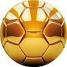  Тарелки большие Футбол золотой, 8 штук 1502-3300
