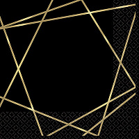 Вечеринка в стиле Black & Gold Салфетки малые Black&Gold Линии 1502-5298