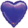  Шарик 18" сердце металлик Purple 1204-0182