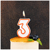 Свеча-цифра "3" Классик 6см