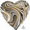 Мрамор Шар 45см Сердце Мрамор Black 1204-1045