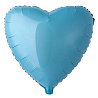 Голубая Шарик Сердце 45см Пастель Blue 1204-0537