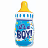 Я родился Шар фигура Бутылка It's a boy голубая 1207-4257