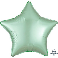 Зеленая Шарик ЗВЕЗДА 45см Сатин Mint Green 1204-0904