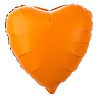 Оранжевая Шар Сердце 45см Пастель Matte Orange 1204-1362