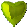 Зеленая Шарик Сердце 45см Lime Green 1204-0532