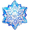 Голубая Шар фигура Снежинка узоры голубая 1207-5535